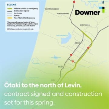 O2nl Project Construction contracts signed for Ōtaki to North of Levin highway ...